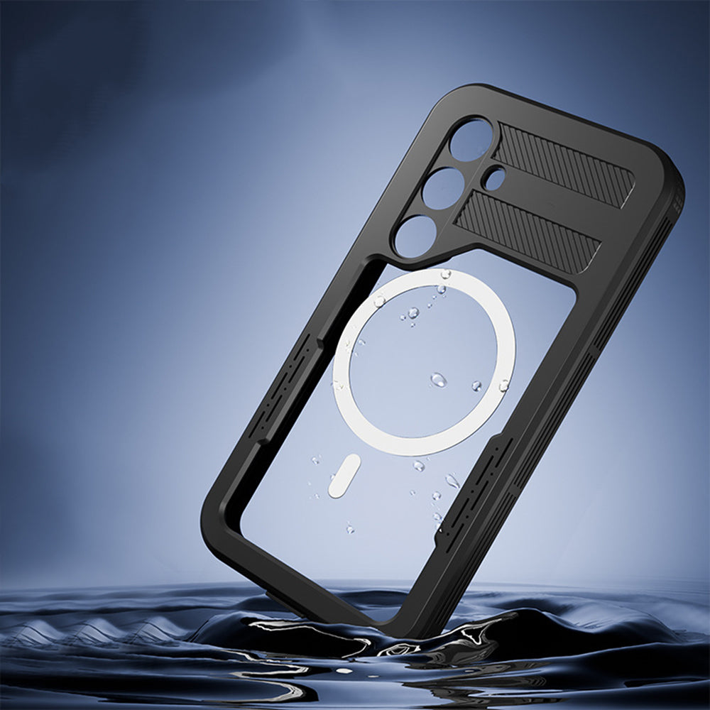 Husa Waterproof pentru Samsung Galaxy S24 S921, ShellBox, Neagra