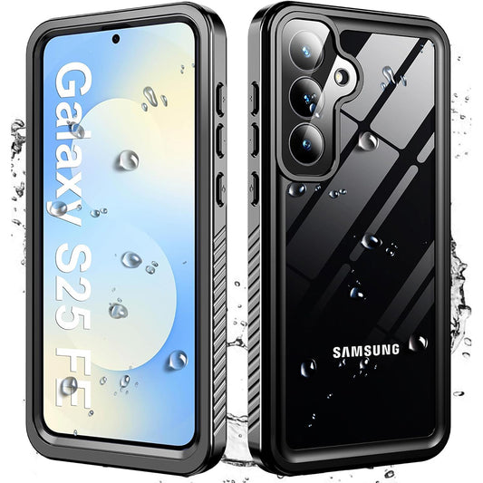 Husa Waterproof pentru Samsung Galaxy S25 FE, ShellBox, Neagra