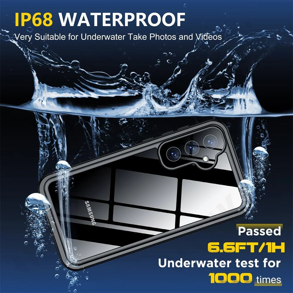 Husa Waterproof pentru Samsung Galaxy S25+ S936, ShellBox, Neagra