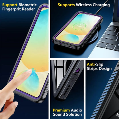 Husa Waterproof pentru Samsung Galaxy S25+ S936, ShellBox, Neagra