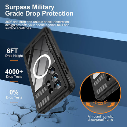 Husa Waterproof pentru Samsung Galaxy S26 Ultra, ShellBox, Neagra