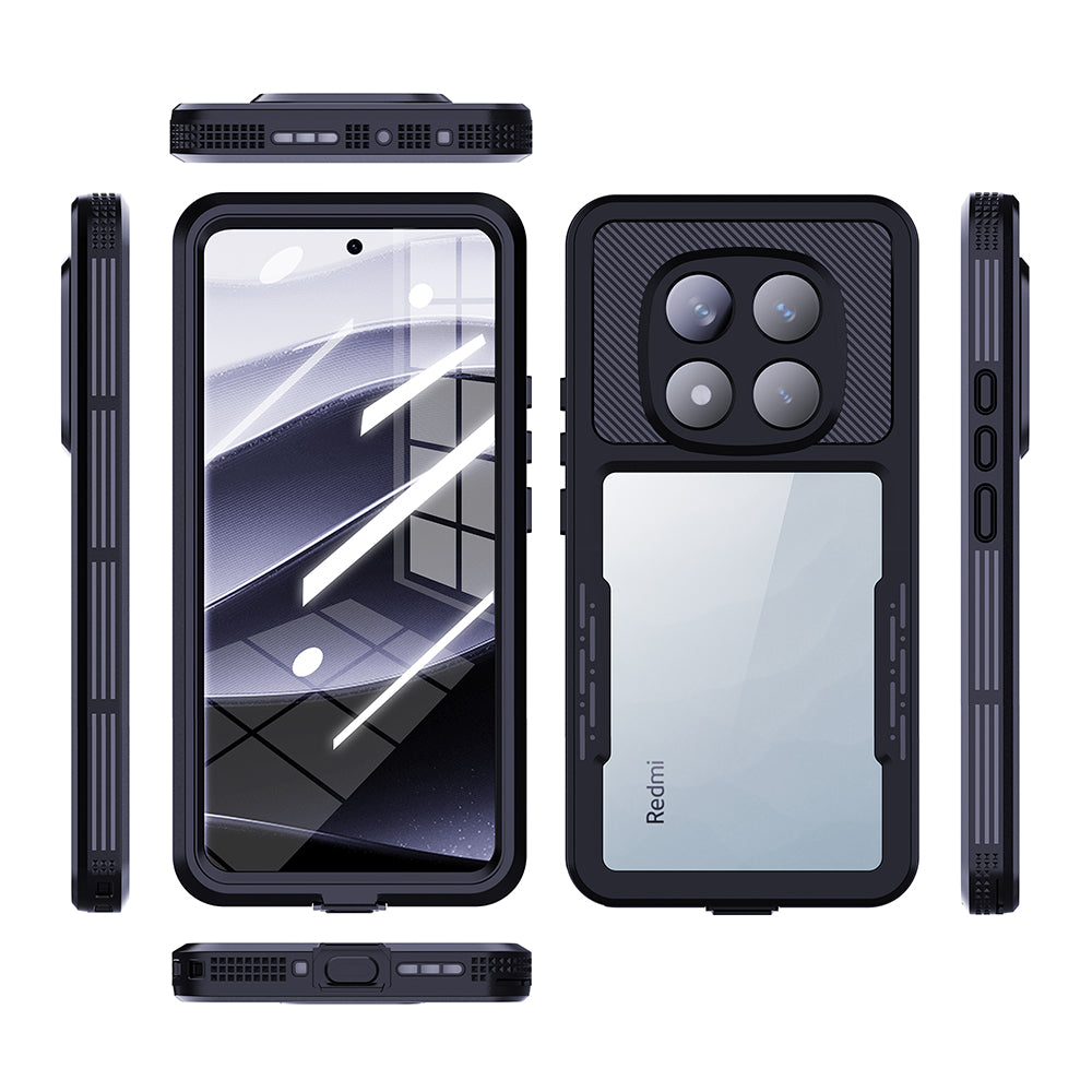 Husa Waterproof pentru Xiaomi Poco X7 / Redmi Note 14 Pro 5G, ShellBox, Neagra