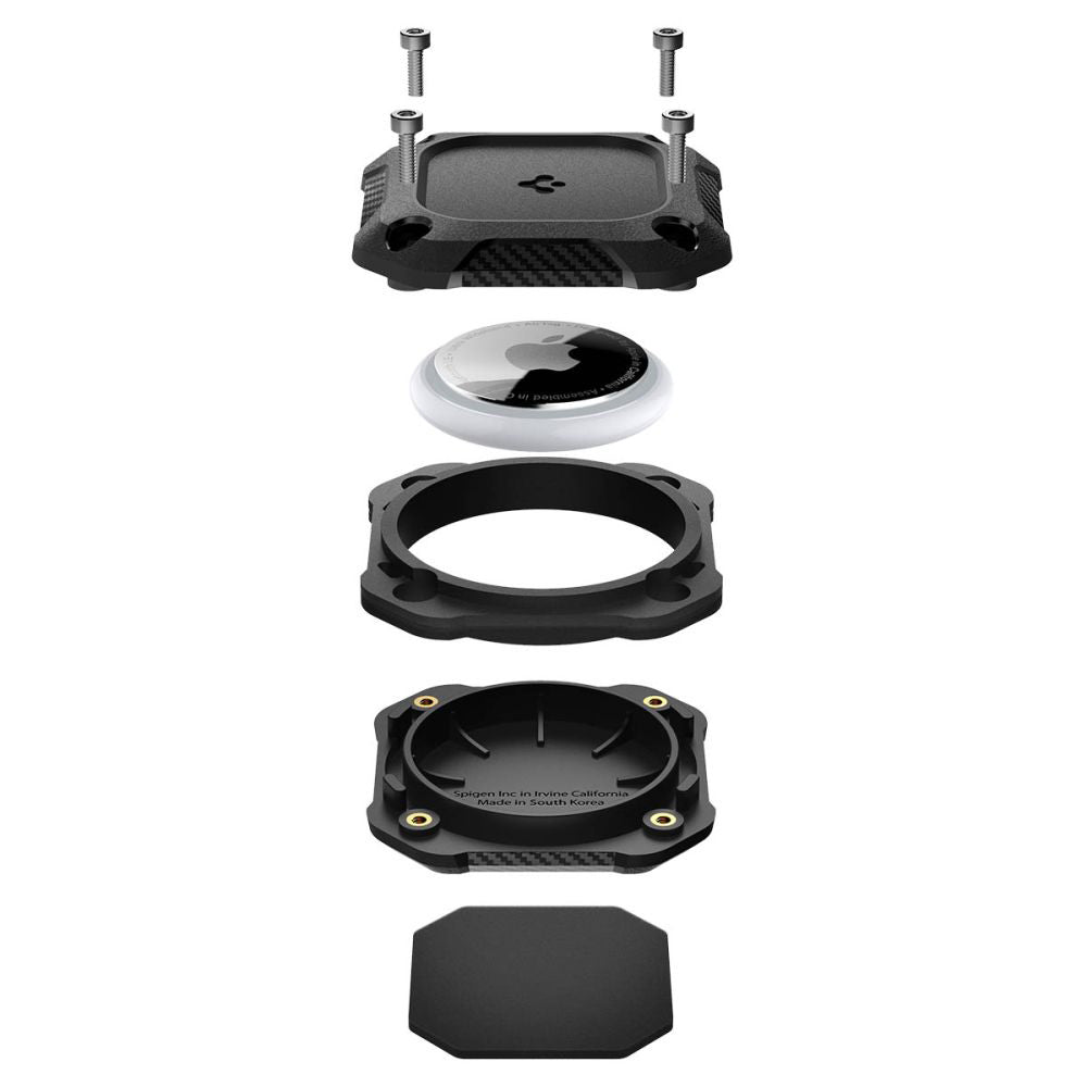 Husa Waterproof Spigen Tough Armor pentru Apple AirTag, Neagra ACS09781