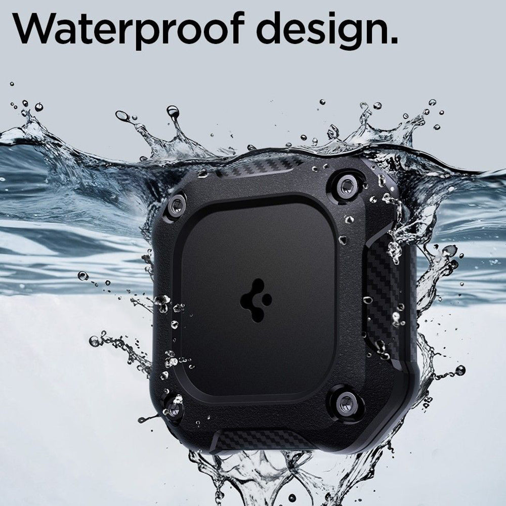 Husa Waterproof Spigen Tough Armor pentru Apple AirTag, Neagra ACS09781