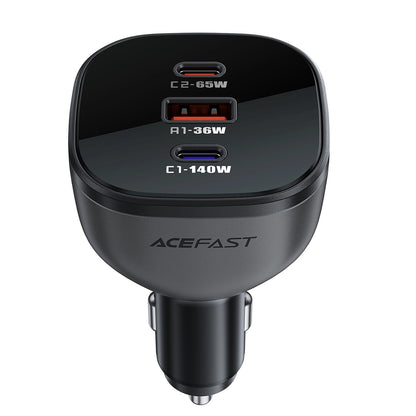 Incarcator Auto Acefast B14, 165W, 5A, 1 x USB-A - 2 x USB-C, Negru
