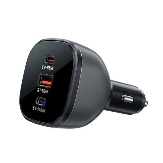 Incarcator Auto Acefast B14, 165W, 5A, 1 x USB-A - 2 x USB-C, Negru