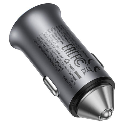Incarcator Auto Acefast B16, 95W, 3.25A, 1 x USB-A - 1 x USB-C, Gri