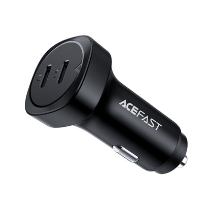 Incarcator Auto Acefast B2, 72W, 3A, 2 x USB-C, Negru