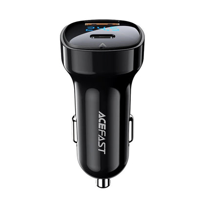 Incarcator Auto Acefast B4, 66W, 3A, 1 x USB-A - 1 x USB-C, Negru