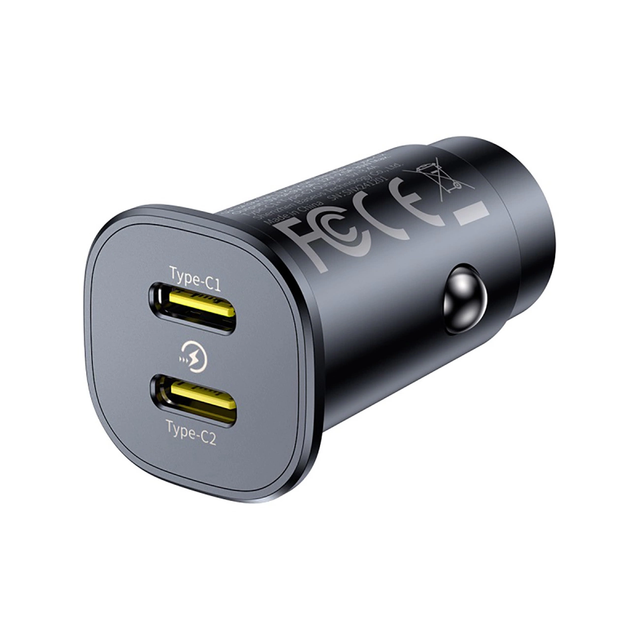 Incarcator Auto Baseus GoTrip, 30W, 3A, 2 x USB-C, Negru