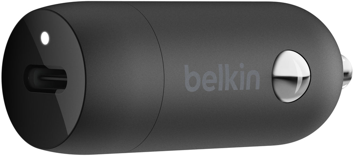 Incarcator Auto Belkin BoostCharge, 30W, 3A, 1 x USB-C, Negru CCA004btBK