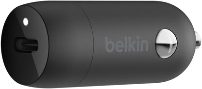 Incarcator Auto Belkin BoostCharge, 30W, 3A, 1 x USB-C, Negru CCA004btBK