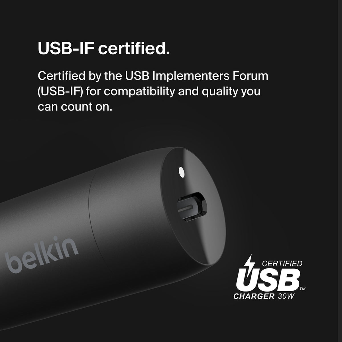 Incarcator Auto Belkin BoostCharge, 30W, 3A, 1 x USB-C, Negru CCA004btBK