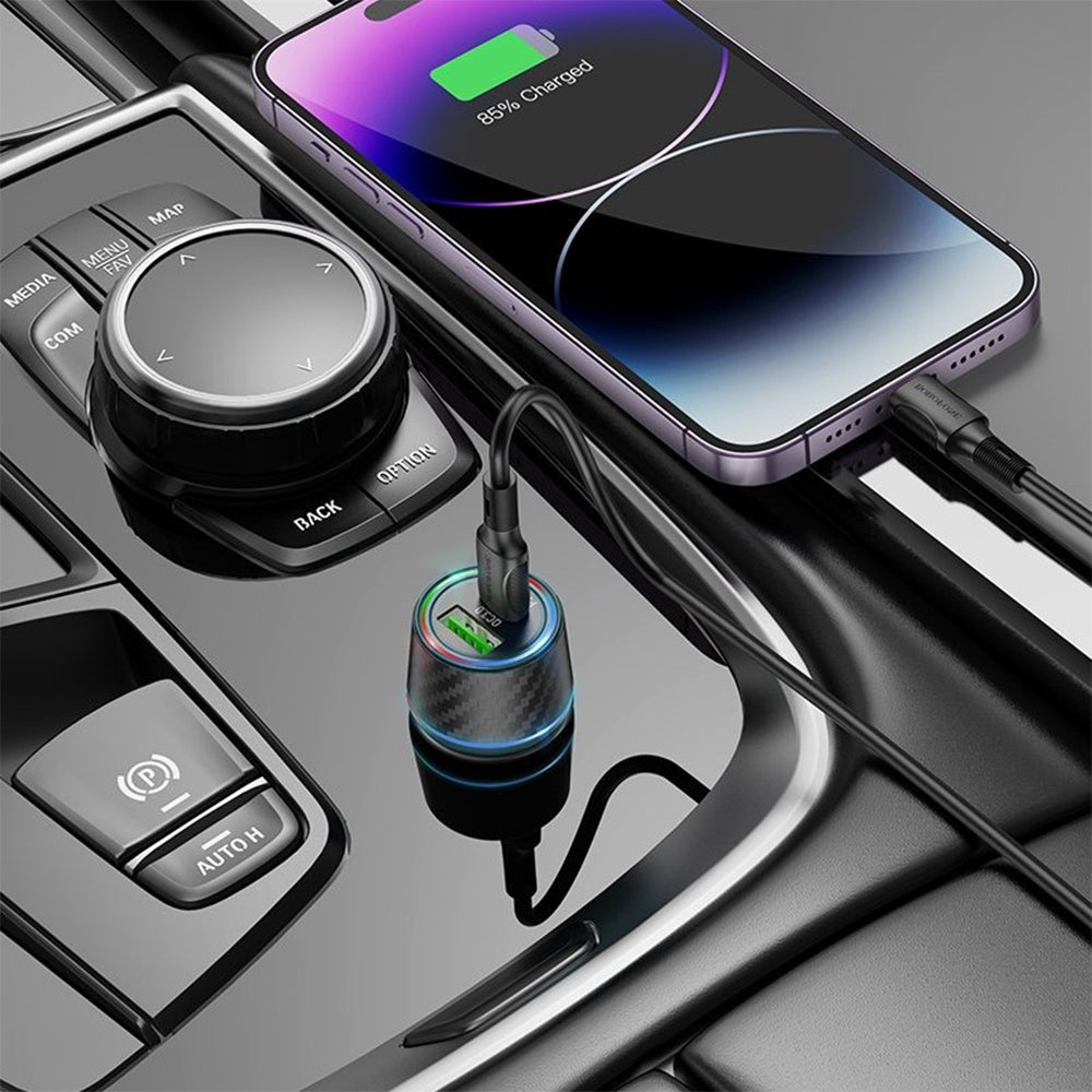 Incarcator Auto Borofone BZ21 Brilliant, 48W, 3A, 1 x USB-A - 1 x USB-C, Negru