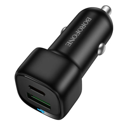 Incarcator Auto Borofone BZ34B Cloud, 38W, 3A, 1 x USB-A - 1 x USB-C, Negru