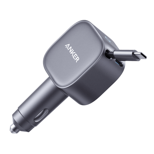 Incarcator Auto Cu Cablu USB-C Anker Nano, 75W, 3A, 1 x USB-C, Gri A2738HA2
