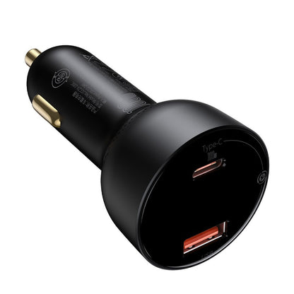 Incarcator Auto Cu Cablu USB-C Baseus Superme, 100W, 5A, 1 x USB-A - 1 x USB-C, Negru TZCCZX-01