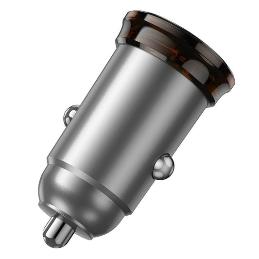 Incarcator Auto Cu Cablu USB-C HOCO NZ16A, 43W, 3A, 1 x USB-A - 1 x USB-C, Gri