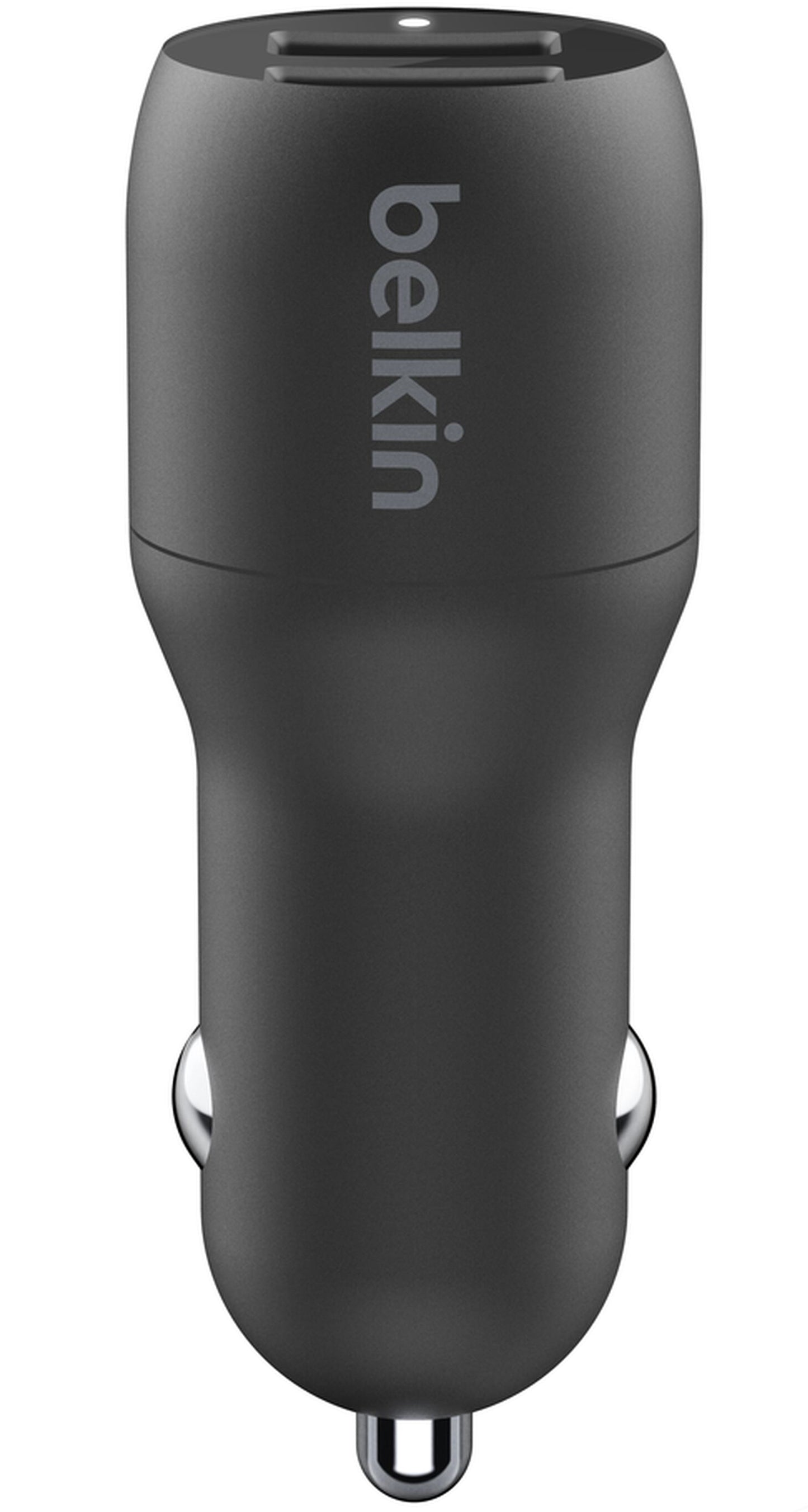 Incarcator Auto Cu Cablu Lightning Belkin BoostCharge Dual, 24W, 2.4A, 2 x USB-A, Negru CCD001bt1MBK