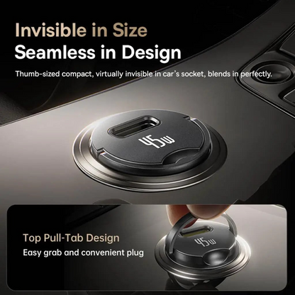 Incarcator Auto Cu Cablu USB-C Baseus PrimeTrip VP2, 45W, 3A, 1 x USB-C, Negru C0206800