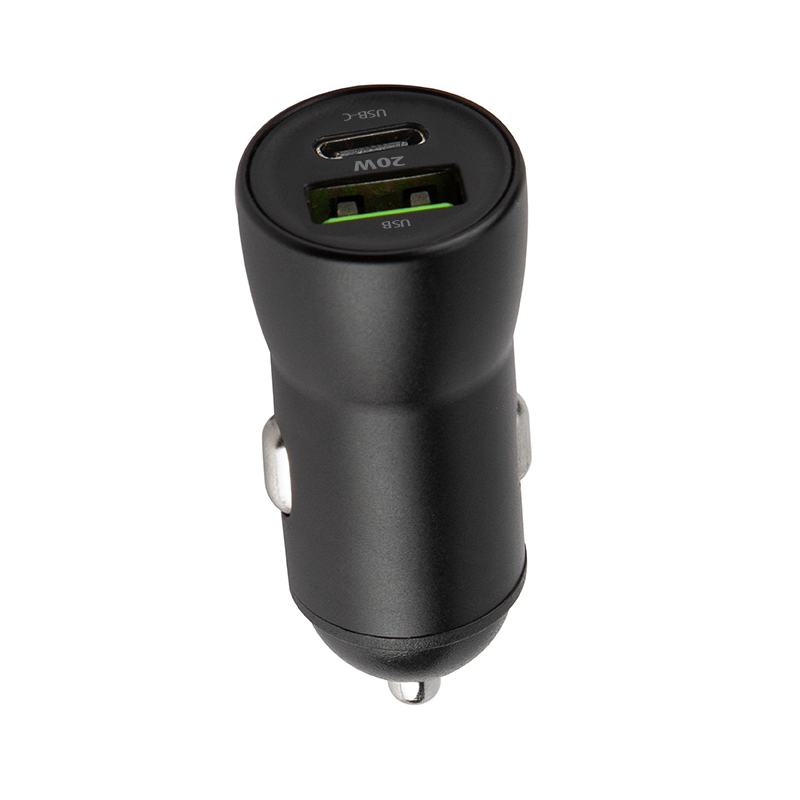 Incarcator Auto Cu Cablu USB-C MaXlife MXCC-04, 20W, 3A, 1 x USB-A - 1 x USB-C, Negru