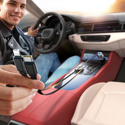 Incarcator Auto Cu Cablu USB-C / Lightning Joyroom JR-CCL05, 30W, 3A, 1 x USB-A - 1 x USB-C, Gri