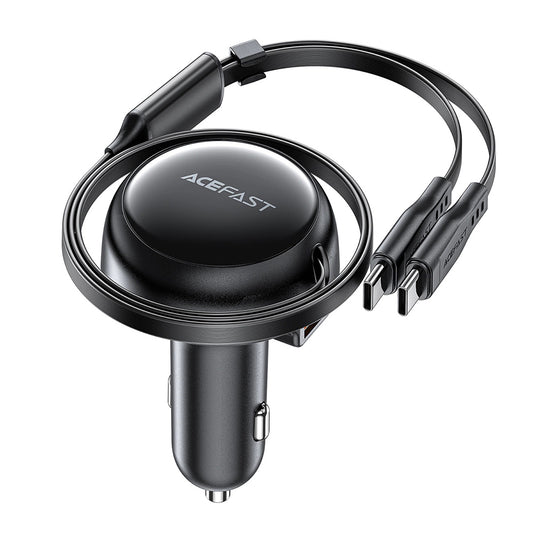 Incarcator Auto Cu Cablu USB-C Acefast B13, 53W, 3A, 1 x USB-A, Negru