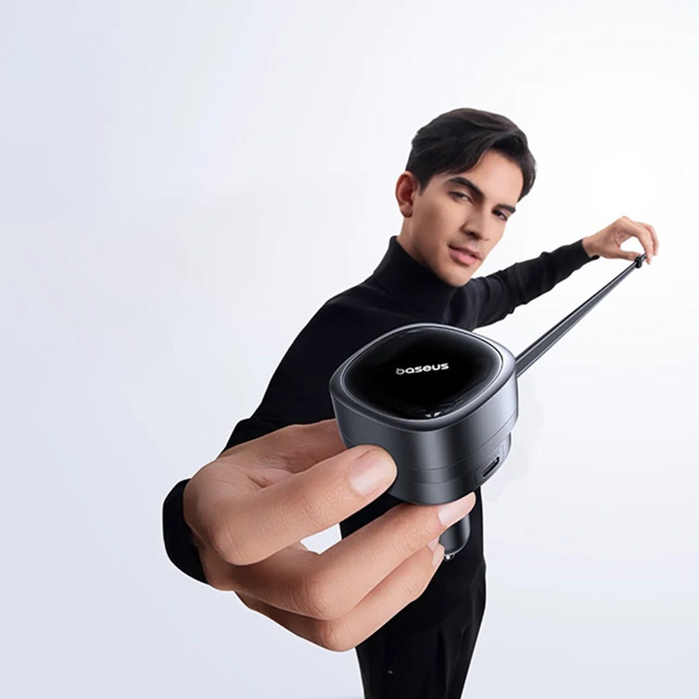 Incarcator Auto Cu Cablu USB-C Baseus PrimeTrip VR1, 60W, 3A, 1 x USB-A - 1 x USB-C, Negru C00069001121-00