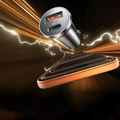 Incarcator Auto Cu Cablu USB-C / Lightning Lisen, 48W, 3A, 1 x USB-A - 1 x USB-C, Negru YL0223080035