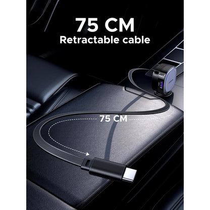 Incarcator Auto Cu Cablu USB-C UGREEN EC601, 75W, 3A, 1 x USB-A - 1 x USB-C, Gri
