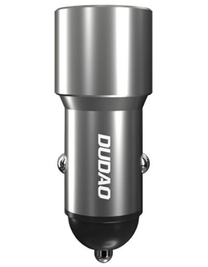 Incarcator Auto Dudao R4PQ NM, 22.5W, 3A, 1 x USB-A - 1 x USB-C, Gri