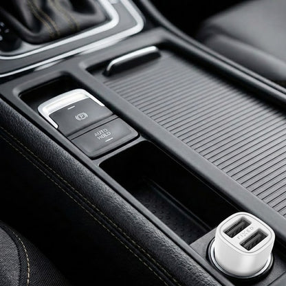 Incarcator Auto Fixed, 15.5W, 3A, 2 x USB-A, Alb