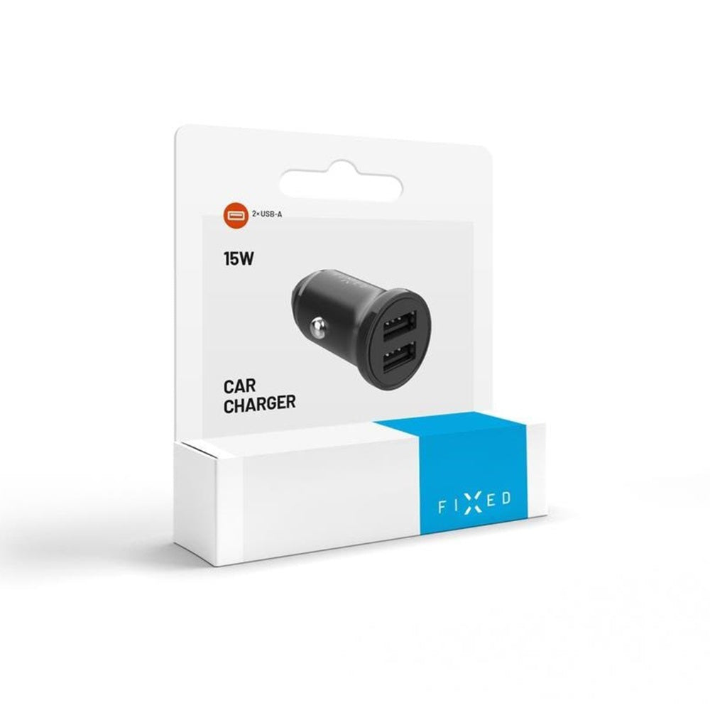 Incarcator Auto Fixed, 15.5W, 3A, 2 x USB-A, Negru