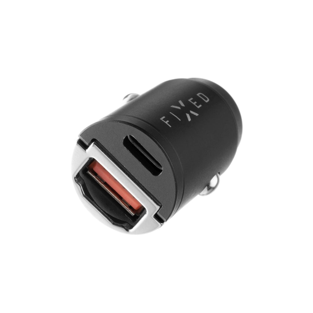Incarcator Auto Fixed, 30W, 3A, 1 x USB-A - 1 x USB-C, Negru