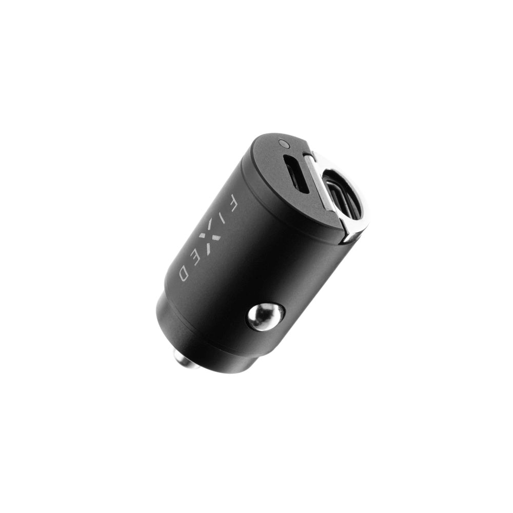 Incarcator Auto Fixed, 30W, 3A, 2 x USB-C, Negru