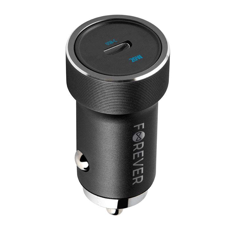 Incarcator Auto Forever CC-06, 20W, 3A, 1 x USB-C, Negru