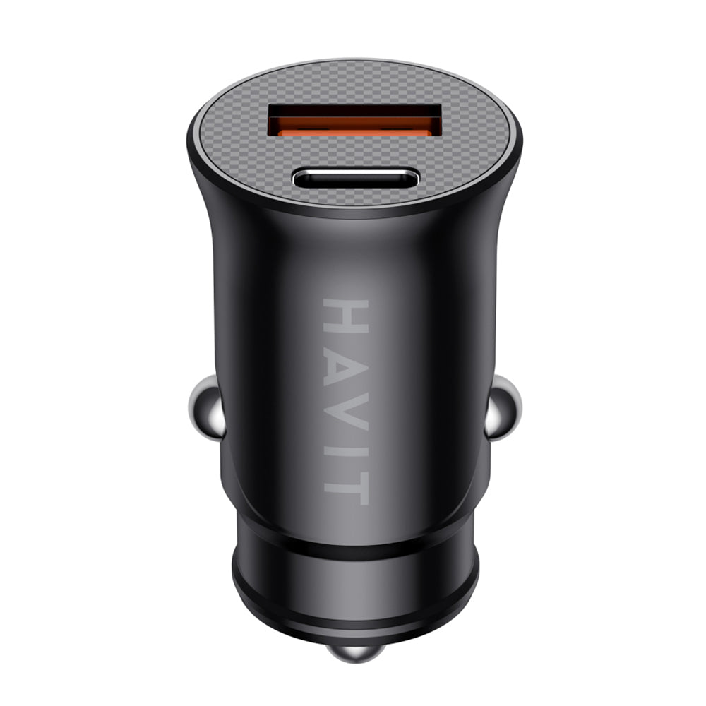 Incarcator Auto HAVIT CC2022, 20W, 3A, 1 x USB-A - 1 x USB-C, Negru