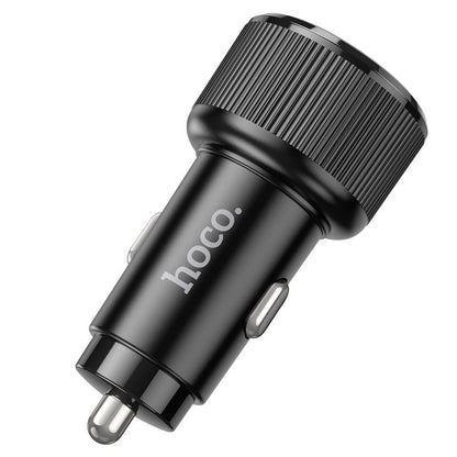 Incarcator Auto HOCO NZ14B, 50W, 3A, 2 x USB-C, Negru