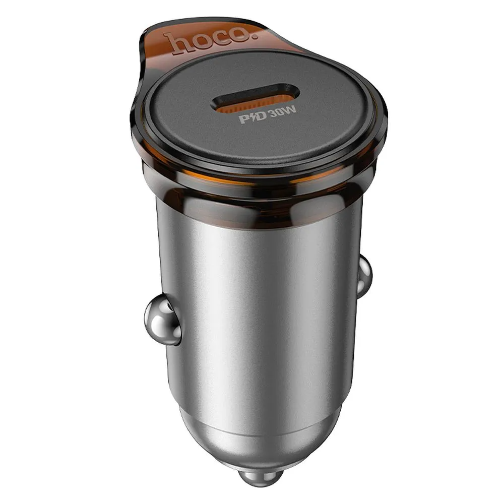 Incarcator Auto HOCO NZ16, 30W, 3A, 1 x USB-C, Gri