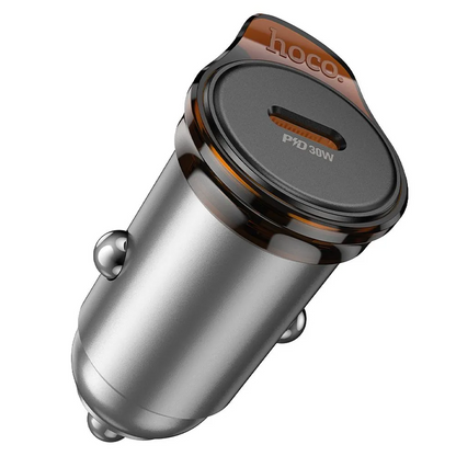 Incarcator Auto HOCO NZ16, 30W, 3A, 1 x USB-C, Gri