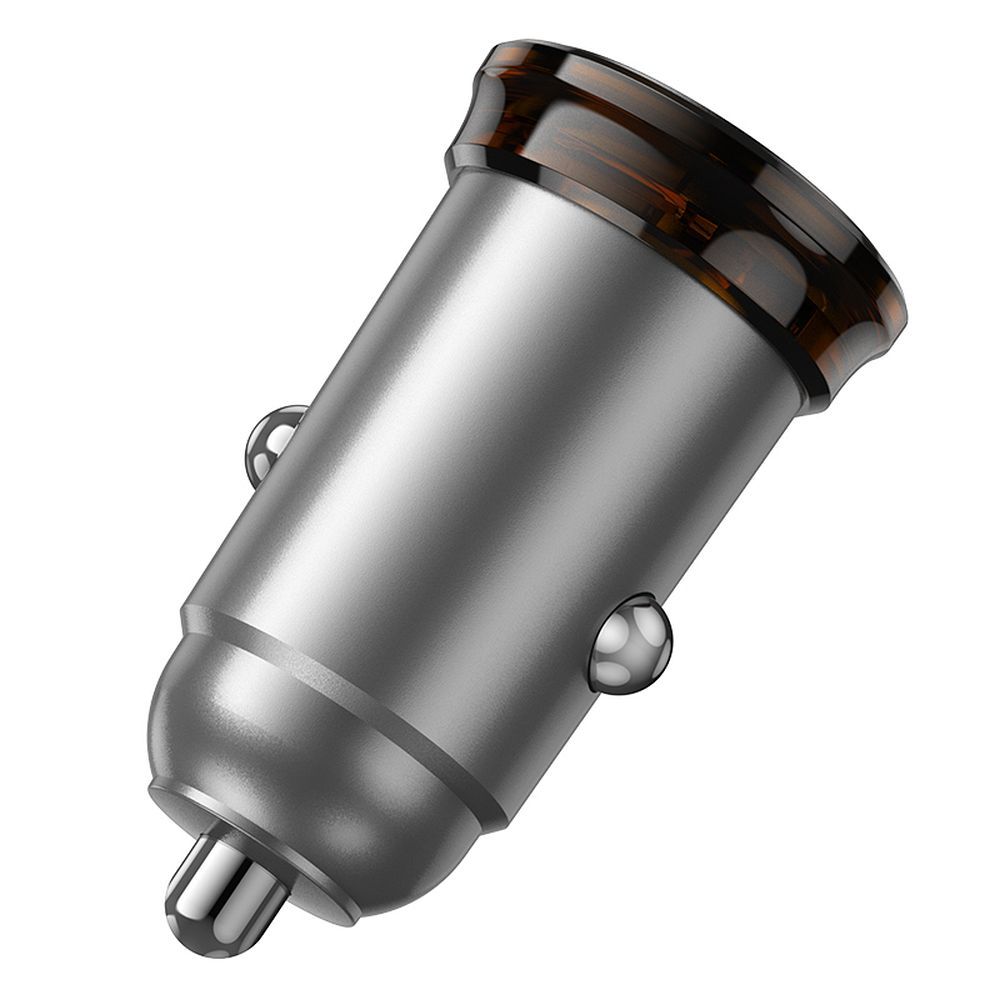 Incarcator Auto HOCO NZ16A, 43W, 3A, 1 x USB-A - 1 x USB-C, Gri