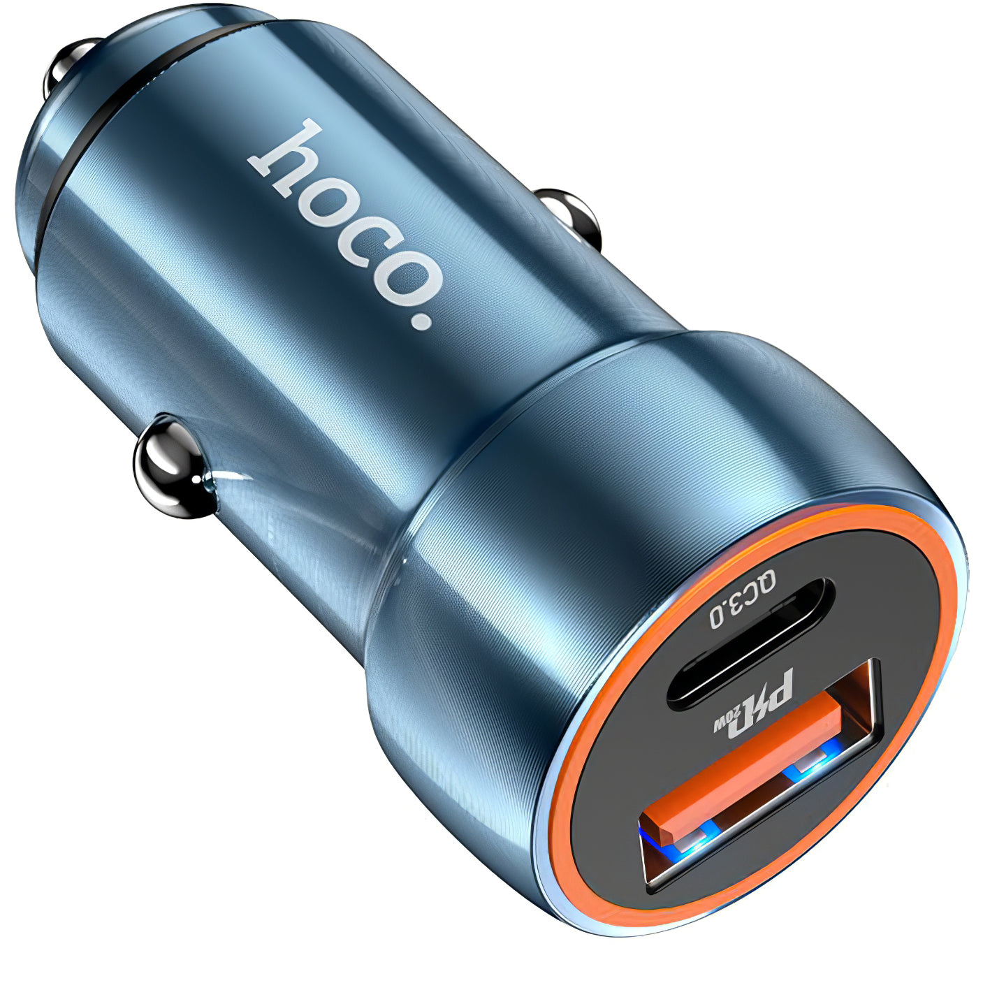 Incarcator Auto HOCO Z46A, 20W, 3A, 1 x USB-A - 1 x USB-C, Albastru