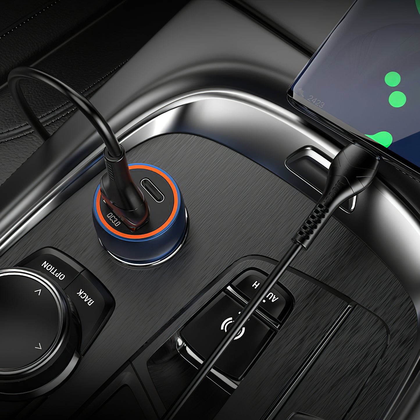 Incarcator Auto HOCO Z46A, 20W, 3A, 1 x USB-A - 1 x USB-C, Albastru