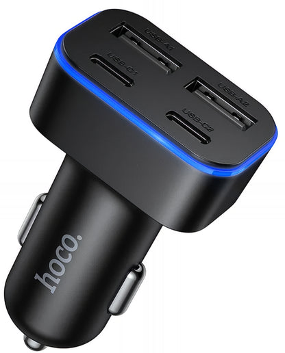 Incarcator Auto HOCO Z63, 42W, 3A, 2 x USB-A - 2 x USB-C, Negru
