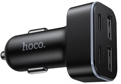 Incarcator Auto HOCO Z63, 42W, 3A, 2 x USB-A - 2 x USB-C, Negru