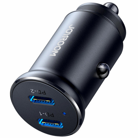 Incarcator Auto Joyroom JR-CCN06, 30W, 3A, 2 x USB-C, Negru