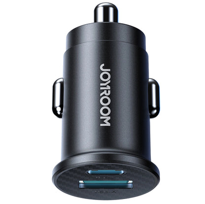 Incarcator Auto Joyroom JR-CCN16 Mini, 12W, 2.4A, 1 x USB-A - 1 x USB-C, Negru