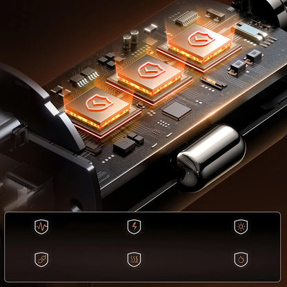 Incarcator Auto Joyroom JR-CCN16 Mini, 12W, 2.4A, 1 x USB-A - 1 x USB-C, Negru