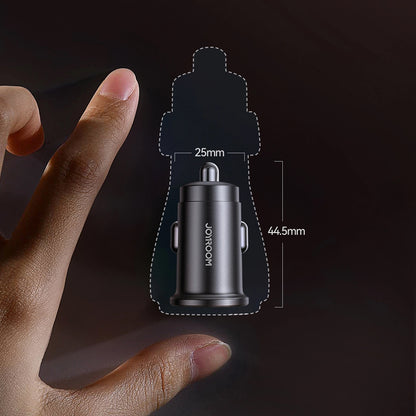 Incarcator Auto Joyroom JR-CCN16 Mini, 12W, 2.4A, 1 x USB-A - 1 x USB-C, Negru