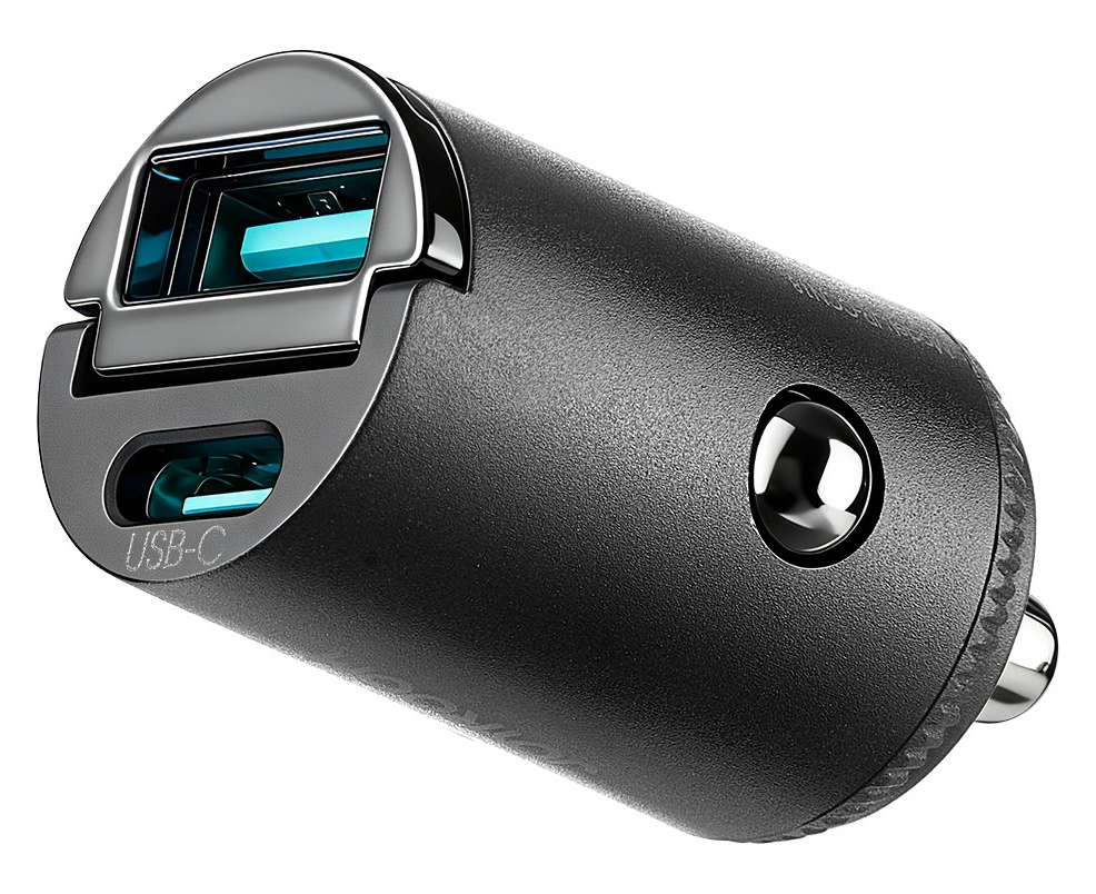 Incarcator Auto Joyroom JR-CCN18, 65W, 1 x USB-A - 1 x USB-C, Negru